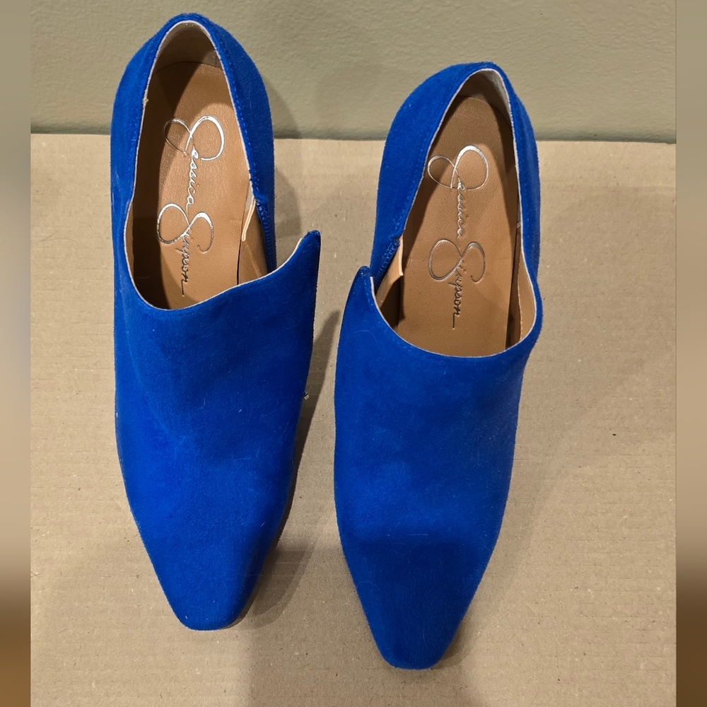 Royal blue heeled booties size 8 Jessica Simpson